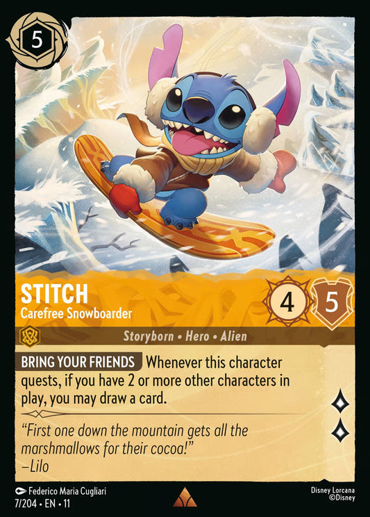 Stitch - Carefree Snowboarder - Winterspell 7/204