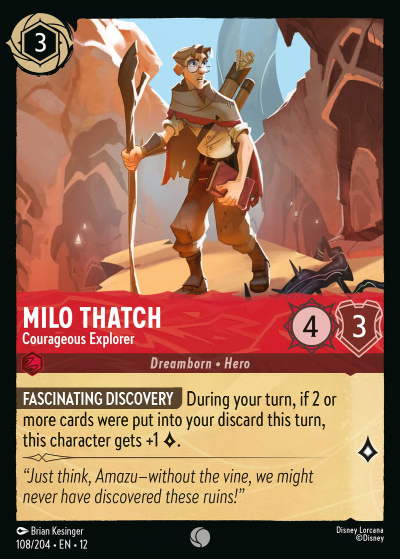 Milo Thatch - Courageous Explorer - Wilds Unknown 108/204