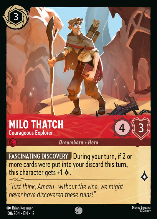 Milo Thatch - Courageous Explorer - Wilds Unknown 108/204