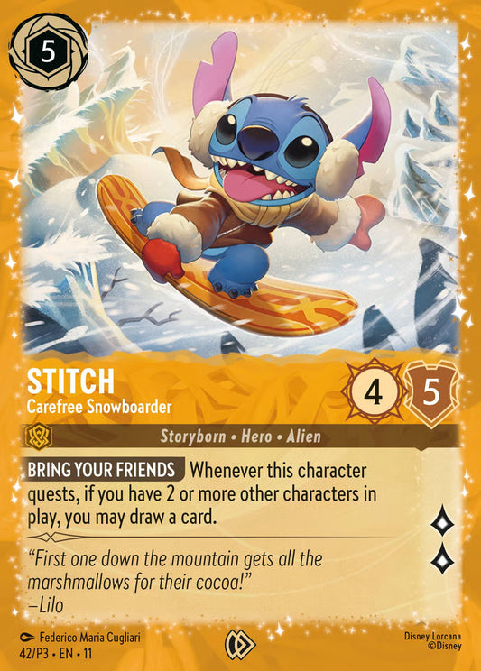 Stitch - Carefree Snowboarder - Winterspell 42/P3