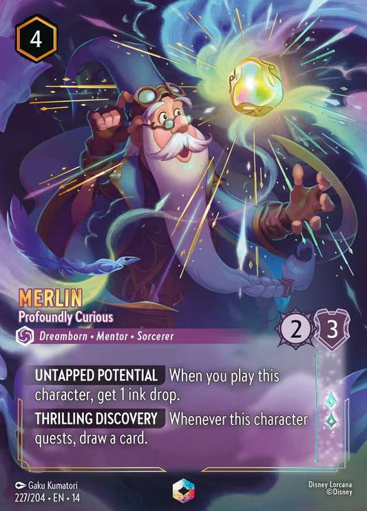 Merlin - Profoundly Curious - 227 - Enchanted Foil (Hyperia City)