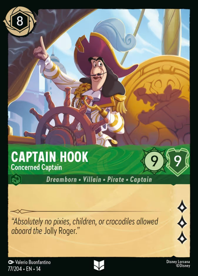 Captain Hook - Concerned Captain - 77/204 - Uncommon (Hyperia City)