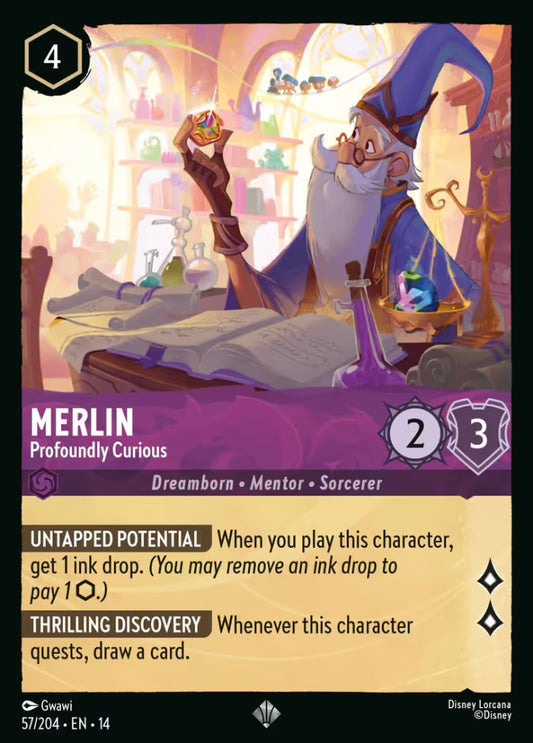 Merlin - Profoundly Curious - 57/204 - Super Rare (Hyperia City)