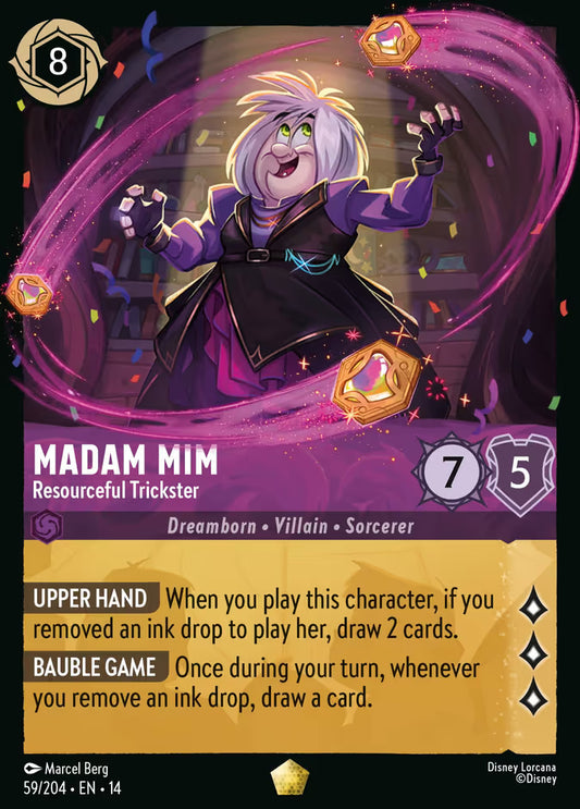 Madam Mim - Resourceful Trickster - 59/204 - Legendary (Hyperia City)