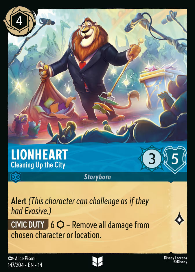 Lionheart - Cleaning Up the City - 147/204 - Uncommon (Hyperia City)