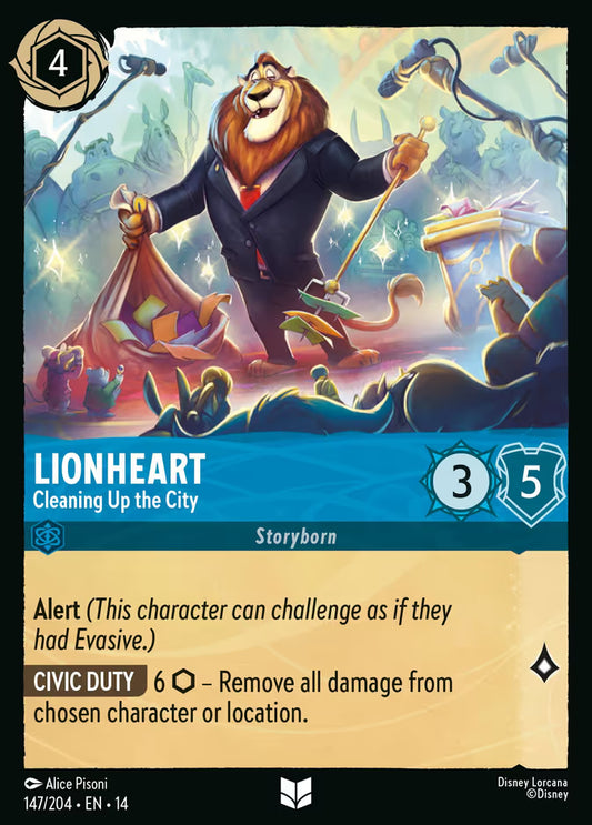 Lionheart - Cleaning Up the City - 147/204 - Uncommon (Hyperia City)
