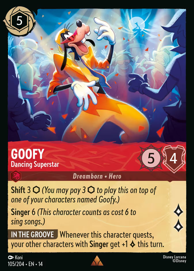 Goofy - Dancing Superstar - 105/204 - Rare (Hyperia City)