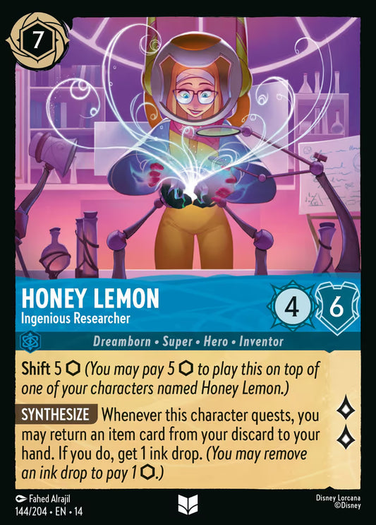 Honey Lemon - Ingenious Researcher - 144/204 - Uncommon (Hyperia City)