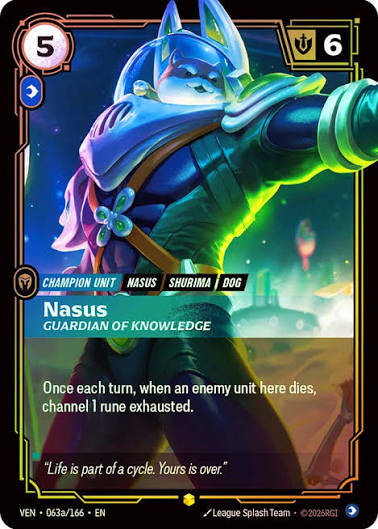 Nasus - Guardian of Knowledge - VEN-063A - Showcase (Riftbound: Vendetta) - Foil