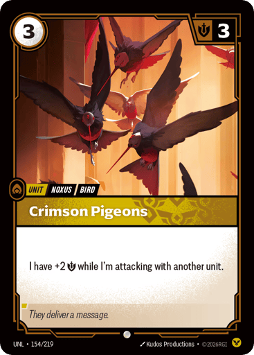 Crimson Pigeons - UNL-154