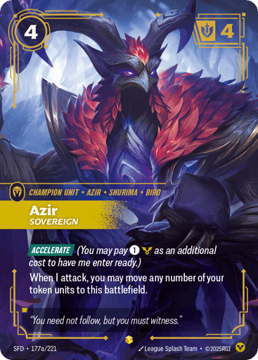 Azir - Sovereign - SFD-177A Alternate Art