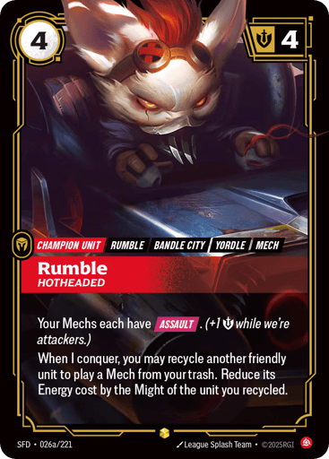 Rumble - Hotheaded - SFD-26A Alternate Art