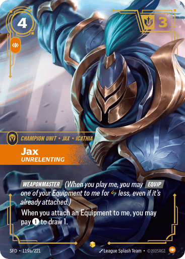 Jax - Unrelenting - SFD-119A Alternate Art