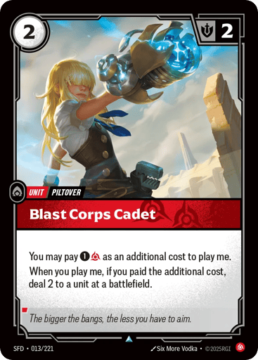Blast Corps Cadet - SFD-013