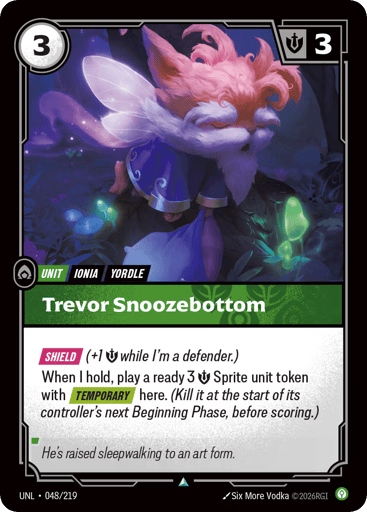 Trevor Snoozebottom - UNL-048