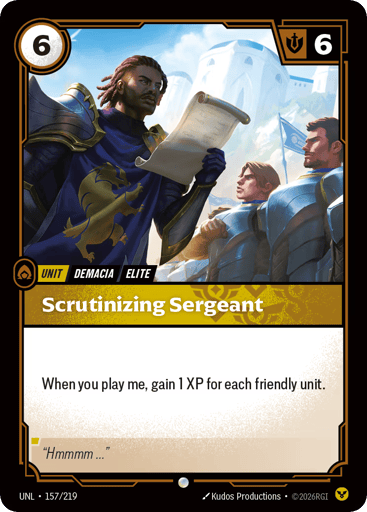 Scrutinizing Sergeant - UNL-157