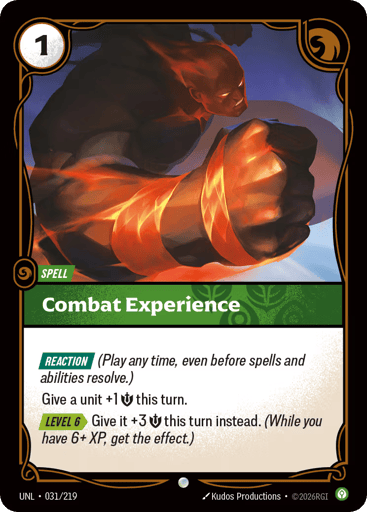 Combat Experience - UNL-031
