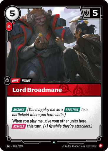 Lord Broadmane - UNL-012