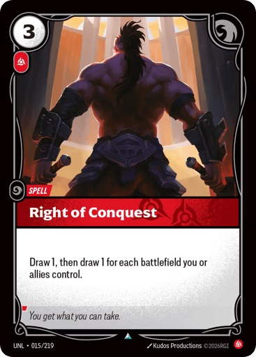 Right of Conquest - UNL-015