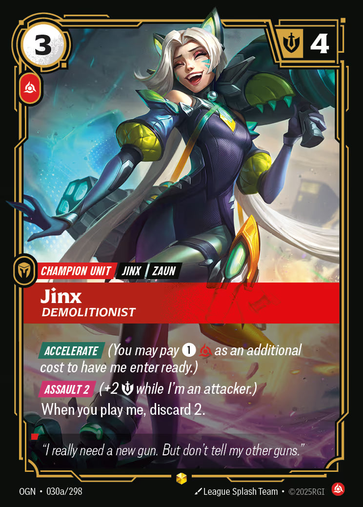 Jinx - Demolitionist - OGN-030A Alternate Art