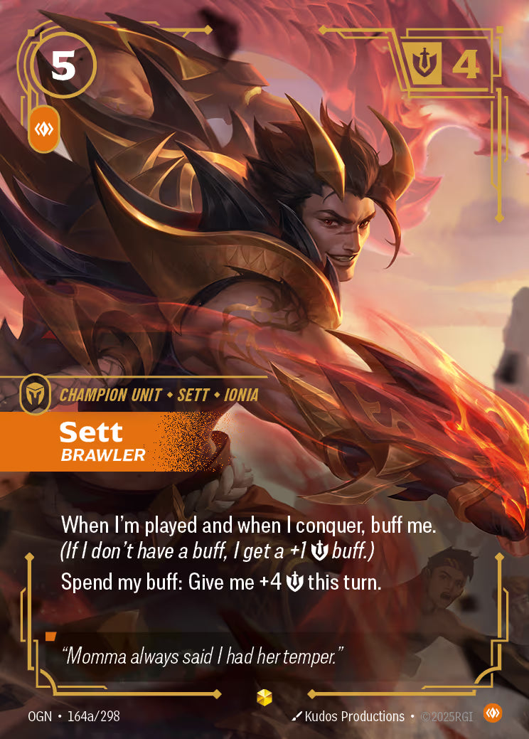 Sett - Brawler - OGN-164A Alternate Art