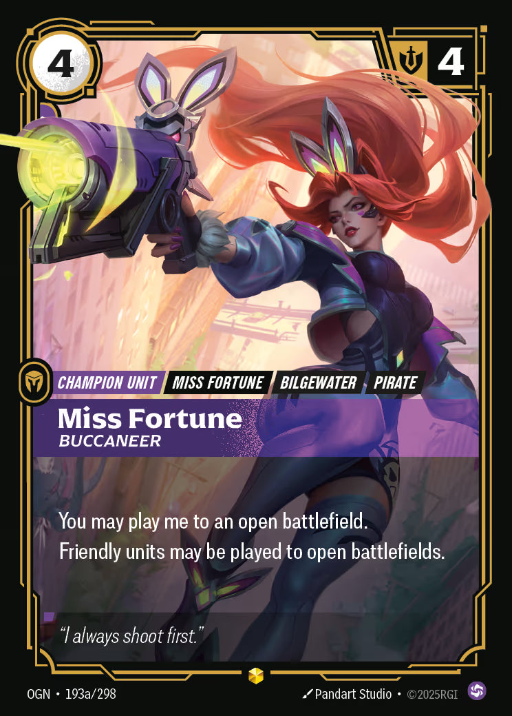 Miss Fortune - Buccaneer - OGN-193A Alternate Art