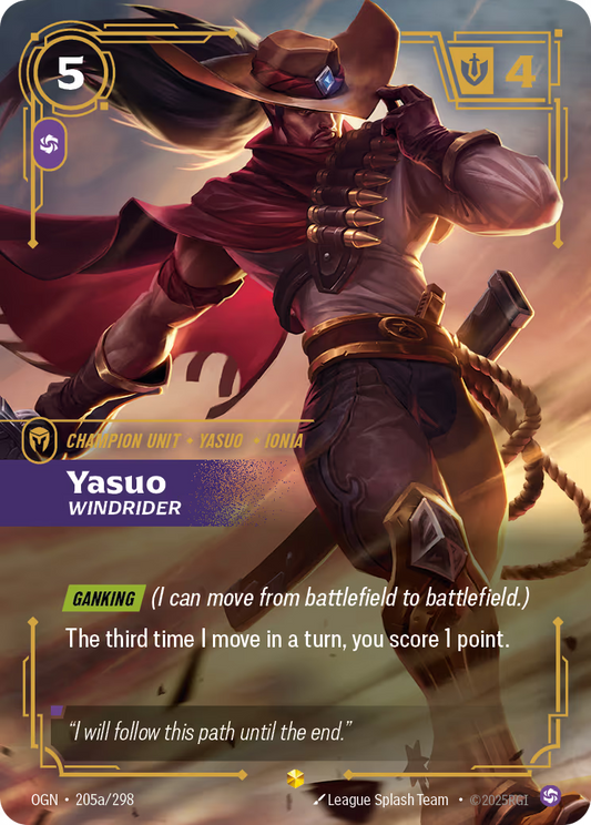 Yasuo - Windrider - OGN-205A Alternate Art