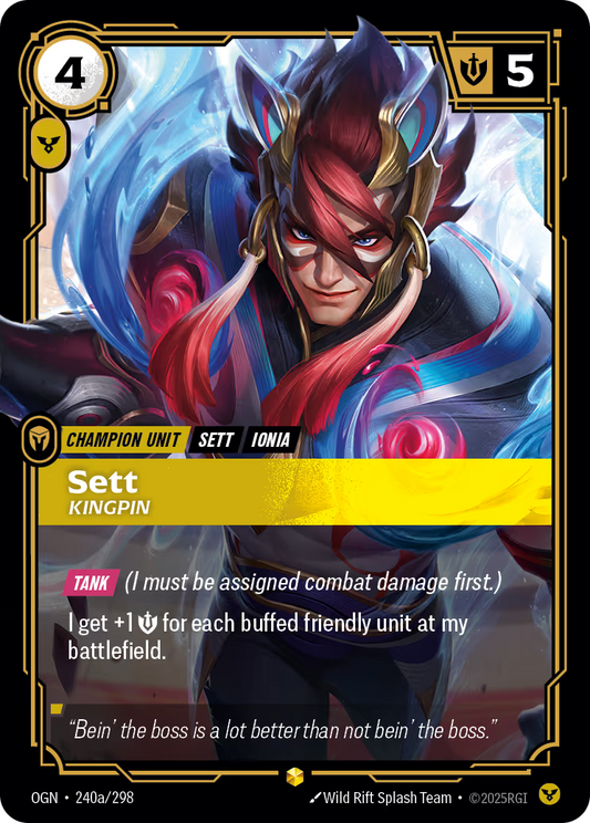 Sett - Kingpin - OGN-240A Alternate Art