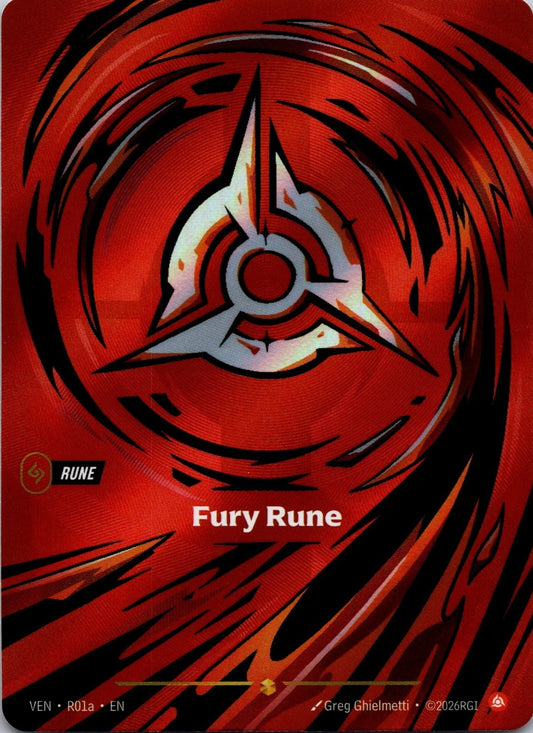 Fury Rune - VEN-R01A - Showcase (Riftbound: Vendetta) - Foil
